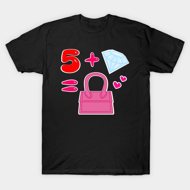 Red five diamonds in my bag T-Shirt by Brunaesmanhott0